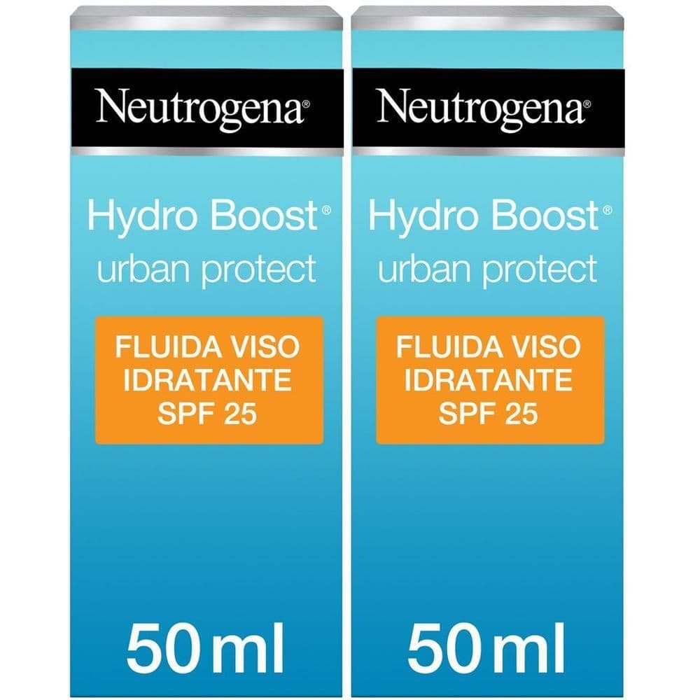 Neutrogena Hydro Boost Urban Protect Fluida Idratante SPF 25 con Acido Ialuronico e Vitamina C
