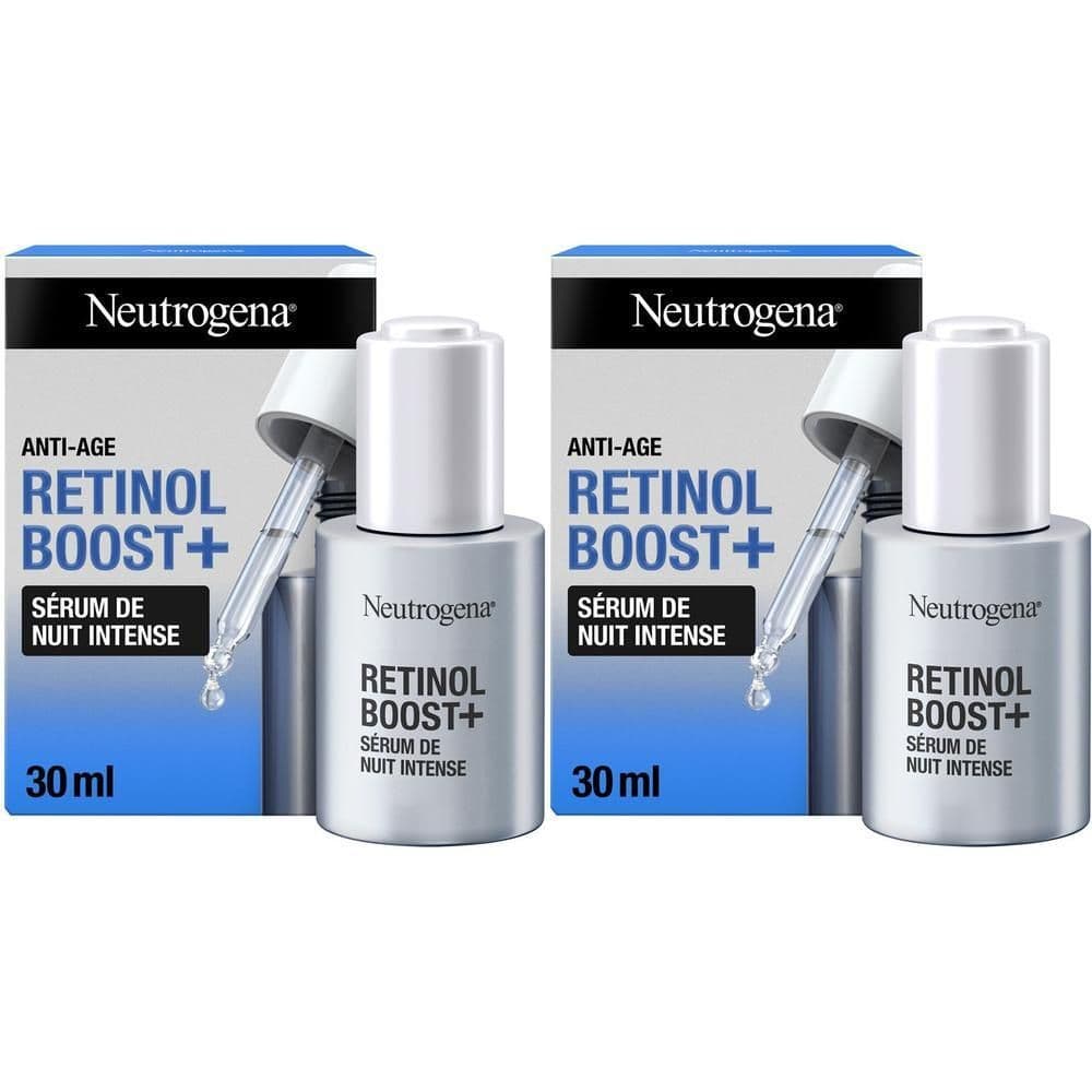 Neutrogena Retinol Boost + Siero Notte Intenso 30 ml, Siero viso con 0,23% Retinolo Puro antirughe