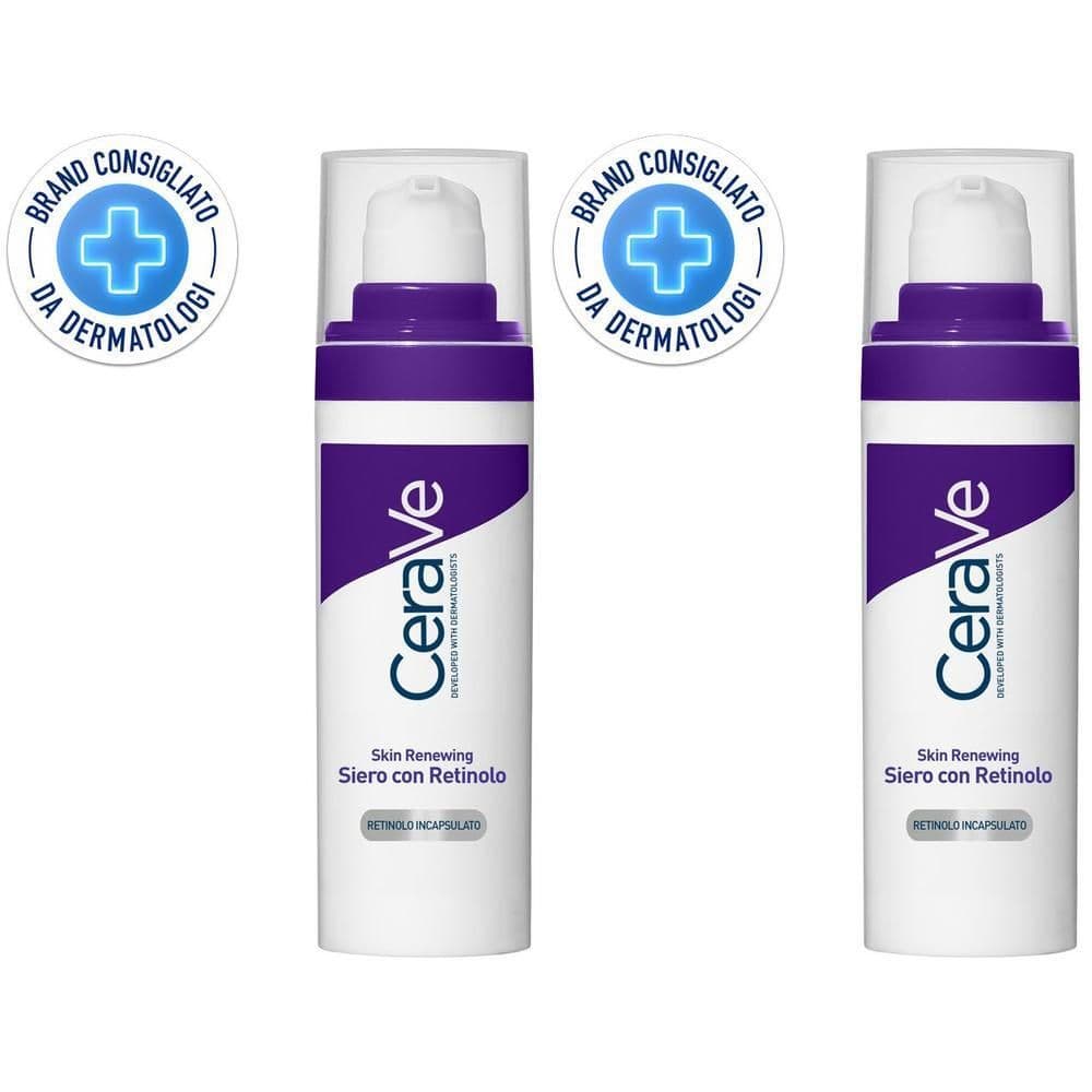 CeraVe Skin Renewing Siero Retinolo, Con Retinolo Incapsulato, 3 Ceramidi Essenziali e Acido Ialuronico, Per i Primi Segni dell'Età, 30ml