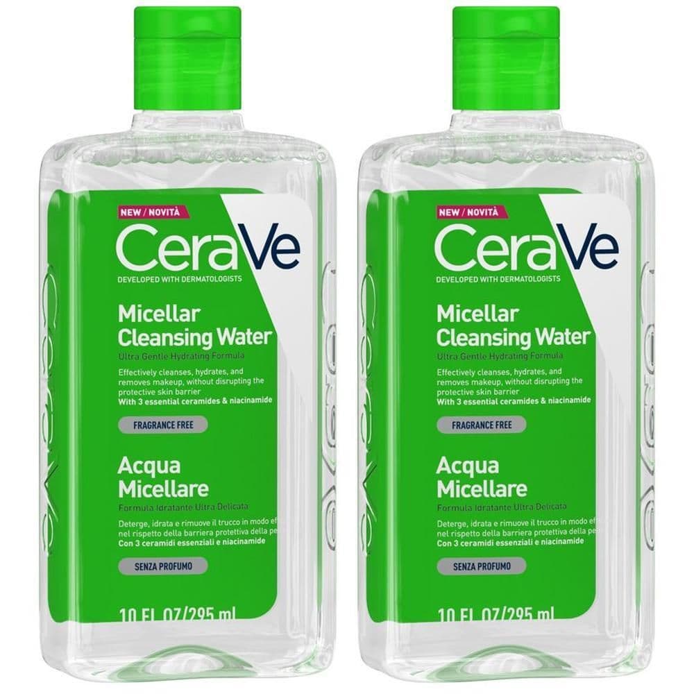 CeraVe Acqua Micellare, con 3 ceramidi essenziali: idrata, strucca ed aiuta il ripristino della barriera cutanea Per tutti i tipi di pelle 295ml