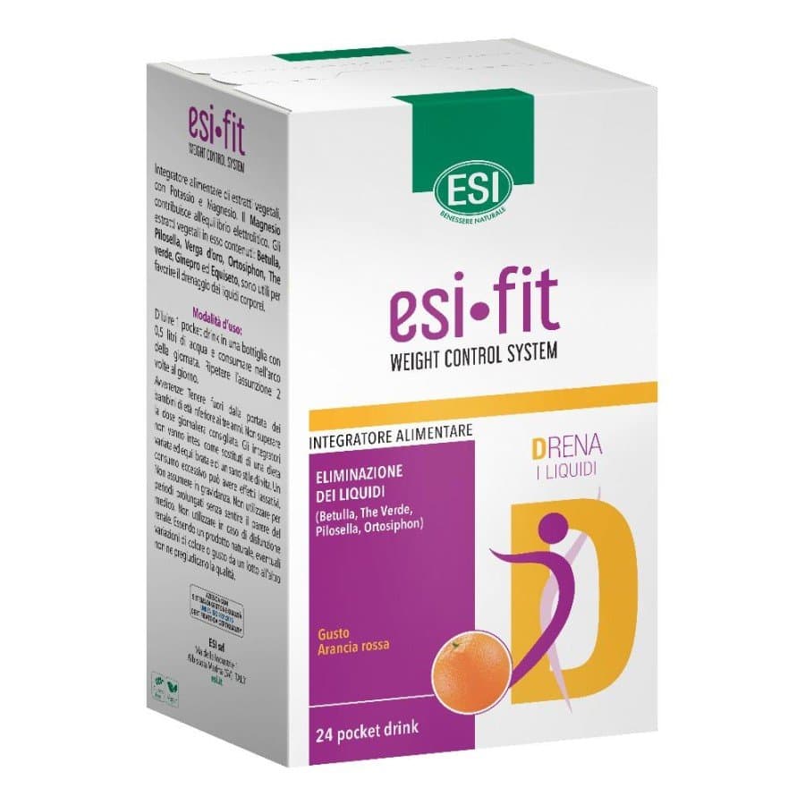 Esi Fit Drena Integratore per Drenaggio Liquidi con Estratti Vegetali 24 Pocket Drink - ESI