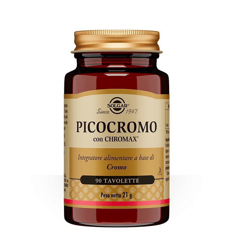 Picocromo Integratore Alimentare con Cromo Picolinato 90 Tavolette - Solgar