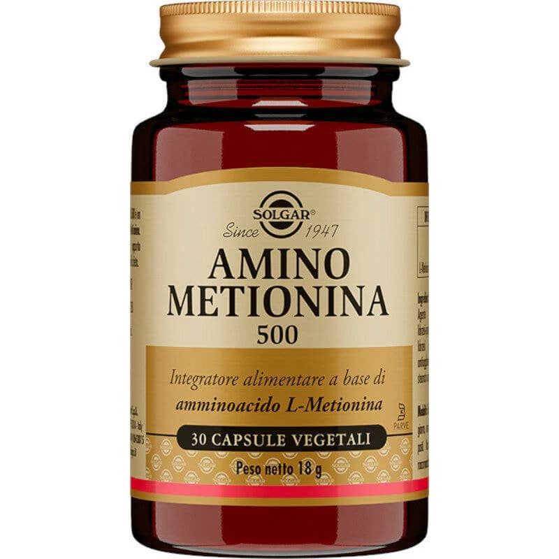 Amino Metionina 500 Integratore Alimentare con L-Metionina 30 Capsule Vegetali - Solgar