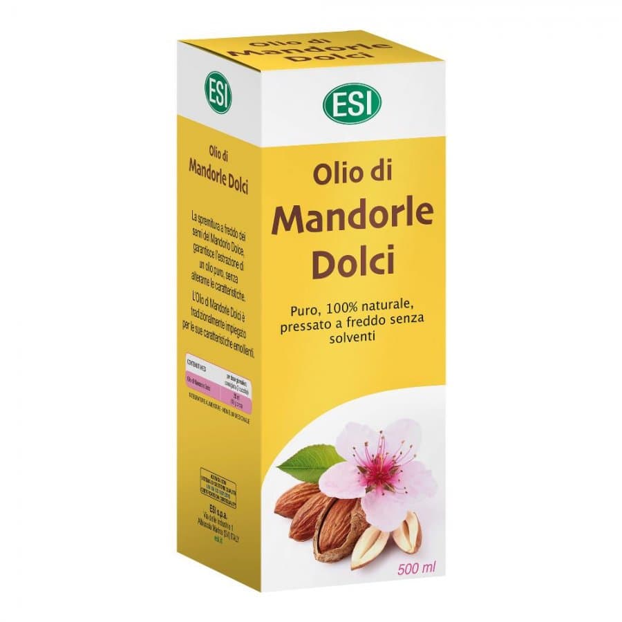 Olio di Mandorle Dolci 100% Puro per Uso Esterno e Interno 500 ml - ESI
