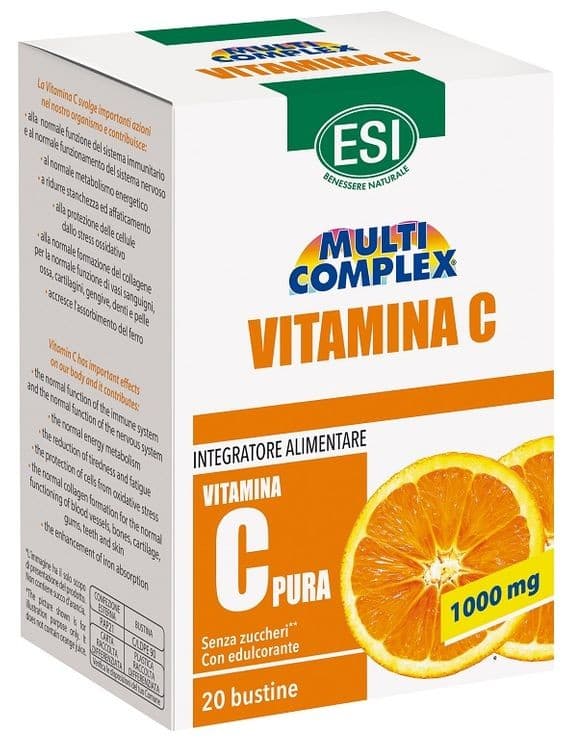 Esi Multicomplex Vit C Integratore di Vitamina C 1000 mg 20 Bustine - ESI