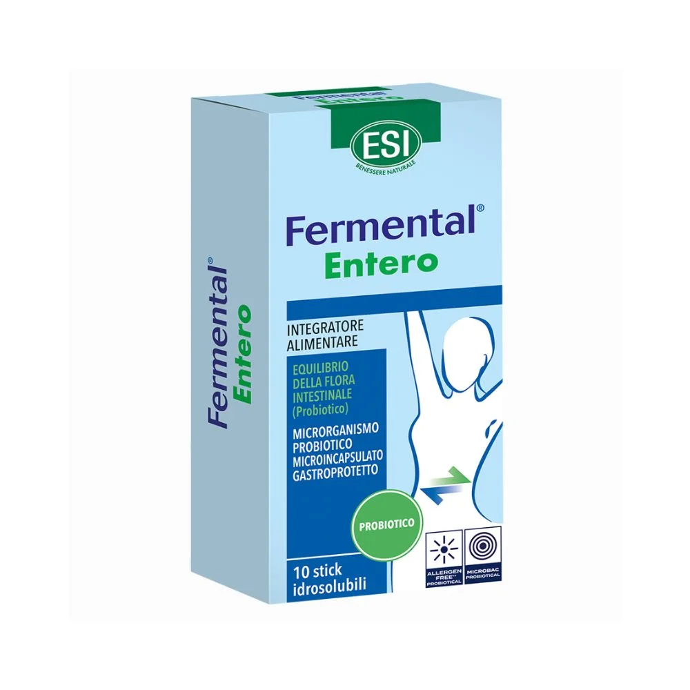 Esi Fermental Entero Integratore Flora Intestinale con Lacticaseibacillus Rhamnosus 10 Stick - ESI