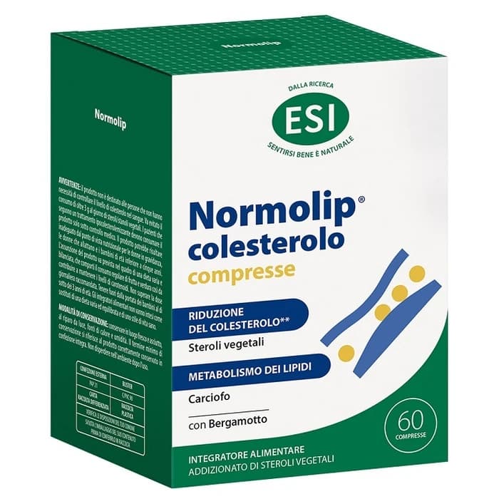 Esi Normolip Colesterolo Integratore con Steroli Vegetali Bergamotto e Carciofo 60 Compresse - ESI SRL