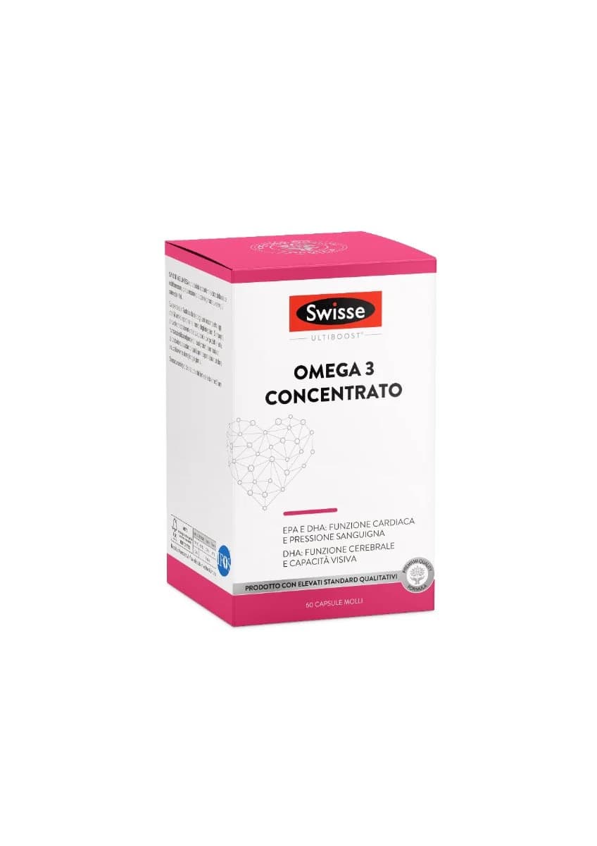 Swisse Omega 3 Concentrato Integratore con EPA e DHA 60 Capsule - Swisse