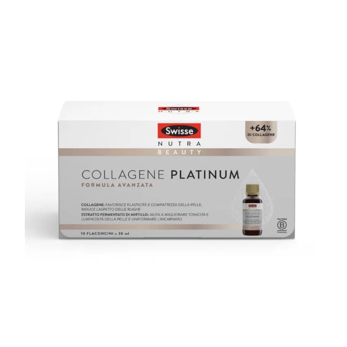 Swisse Collagene Platinum Integratore Liquido con Mirtillo Fermentato e Vitamina E 10x30ml - Swisse