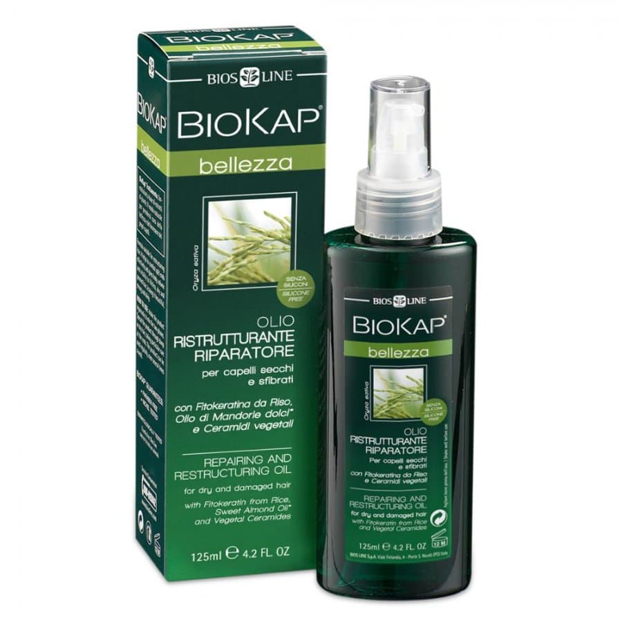 Biokap Olio Ristrutturante Riparatore per Capelli Secchi e Sfibrati 125 ml - Bios Line