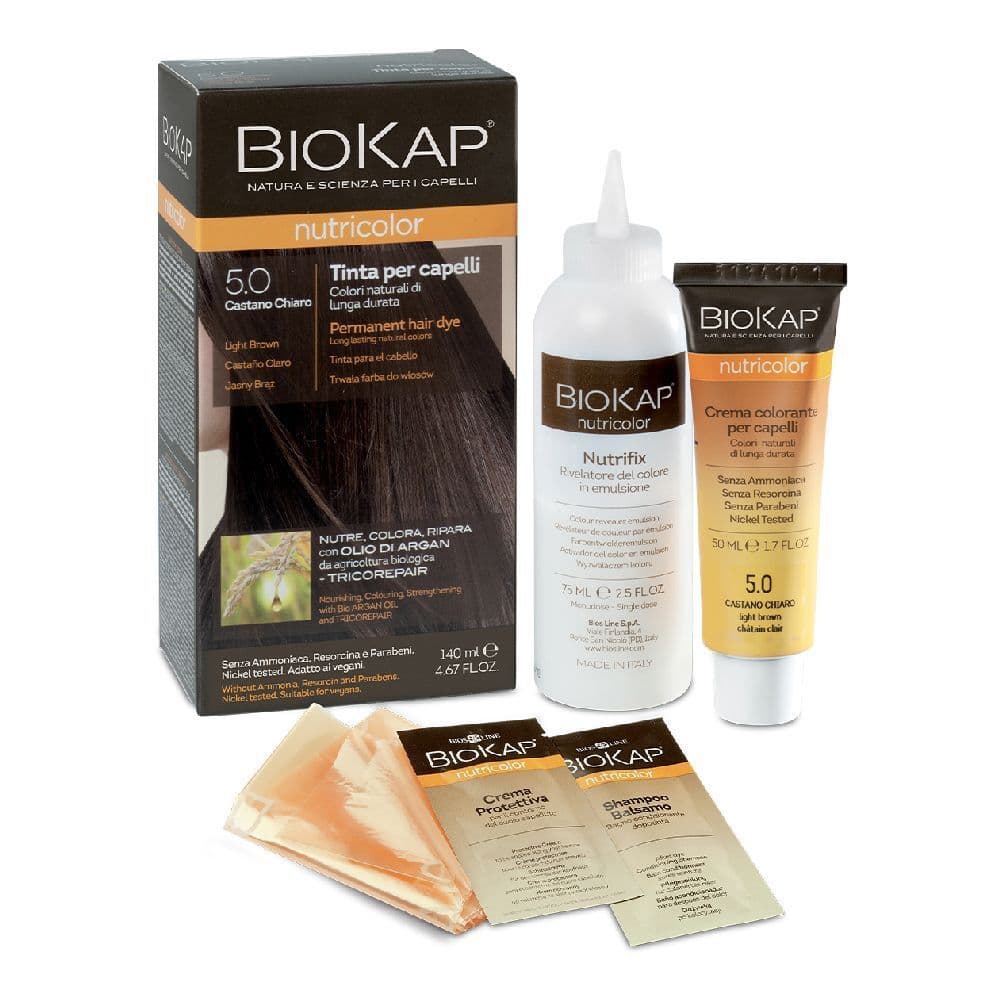 Biokap Nutricolor Tinta per Capelli 5.0 Castano Chiaro 140ml - Bios Line