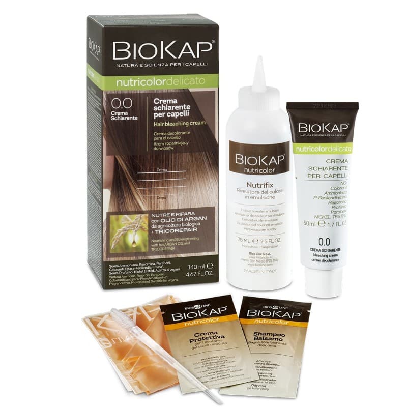 Biokap Nutricolor 0.0 Crema Schiarente Delicata per Capelli 140 ml - Bios Line