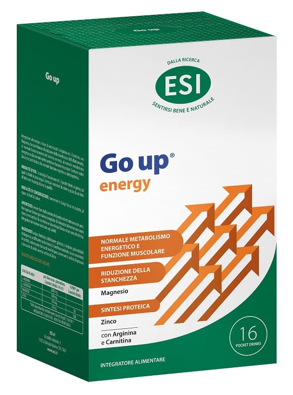 Go Up Energy Integratore Alimentare con Magnesio e Zinco 16 Pocket Drink da 20 ml - ESI