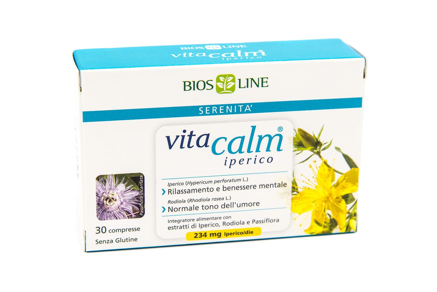 Vitacalm Iperico Integratore per Tono dell'Umore e Rilassamento 30 Compresse - Bios Line