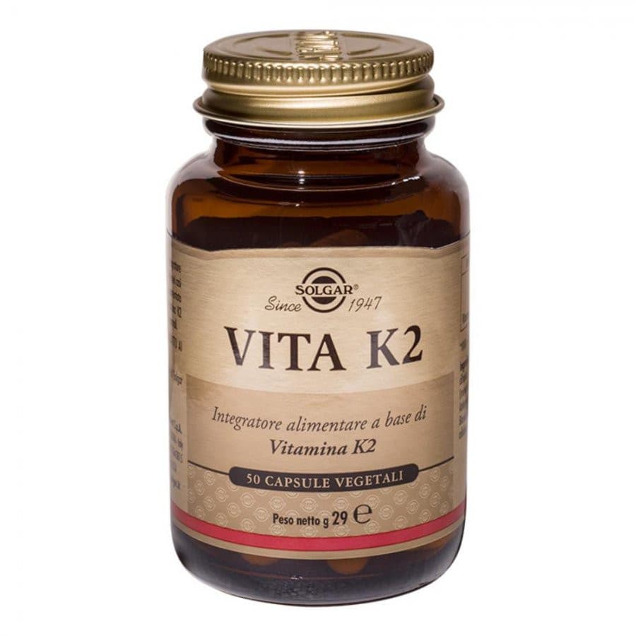 Vita K2 Integratore per Ossa e Cardiovascolare 50 Capsule - Solgar