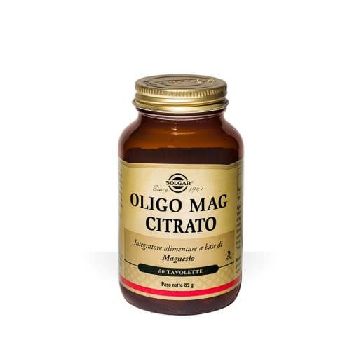 Oligo Mag Citrato Integratore di Magnesio 60 Tavolette - Solgar