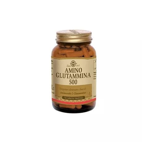 Amino Glutammina 500 Integratore per Memoria 50 Capsule Vegetali - Solgar