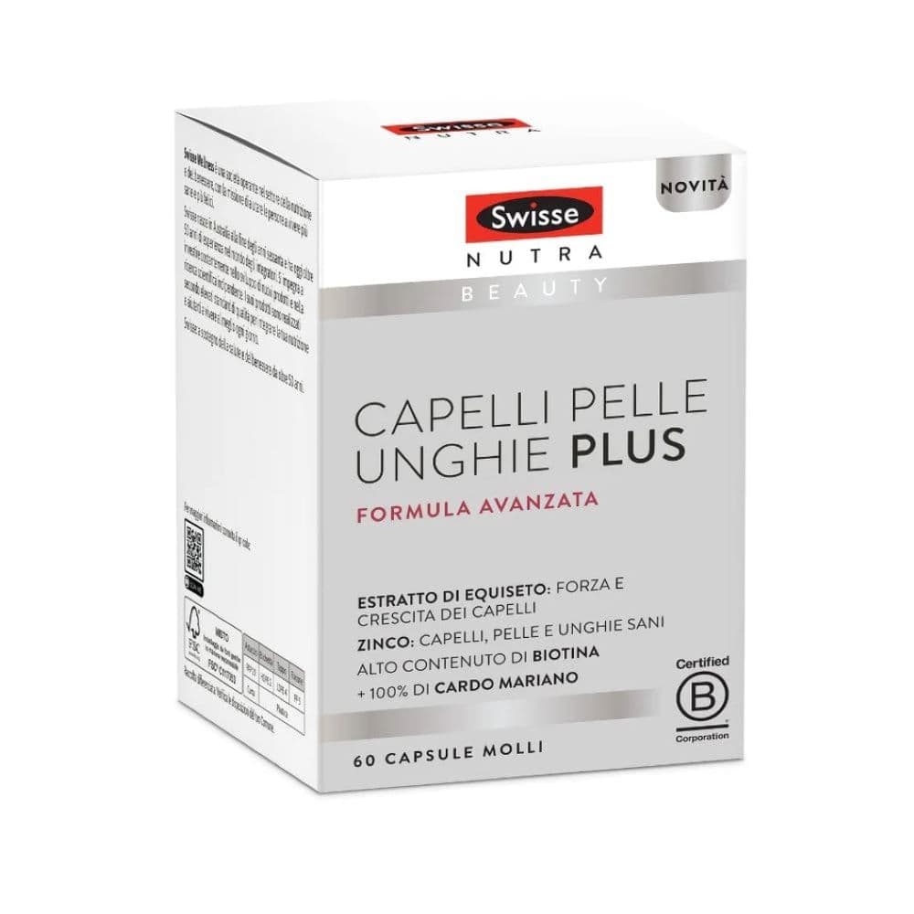Swisse Capelli Pelle Unghie Plus - Integratore per capelli sani e forti - 60 capsule