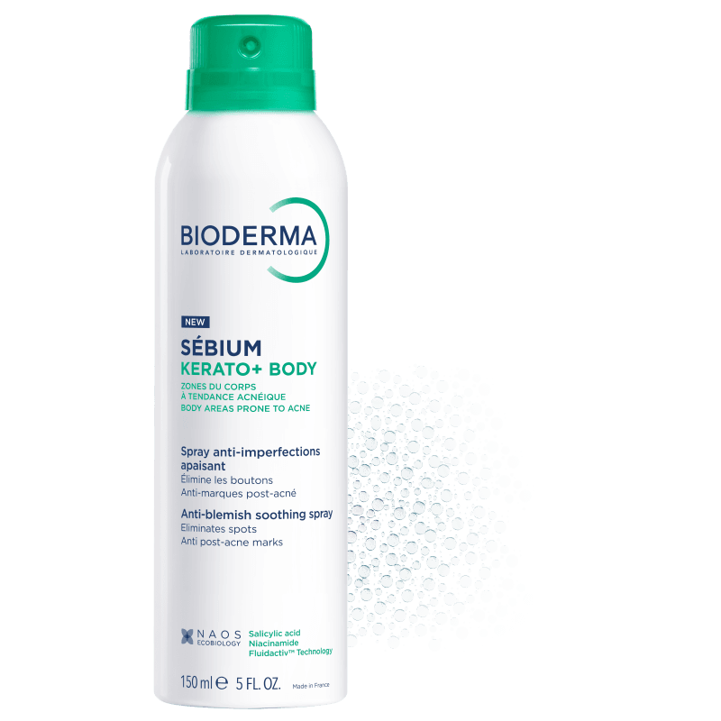 Bioderma Sebium Kerato+ Body Spray - Trattamento corpo anti-imperfezioni per pelle acneica - 150 ml