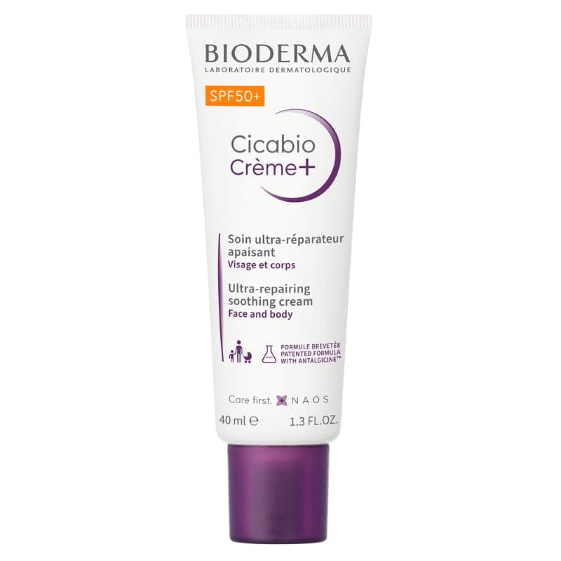 Bioderma Cicabio Creme+ SPF50+ - Crema ultra-riparatrice per pelle indebolita e irritata - 40 ml
