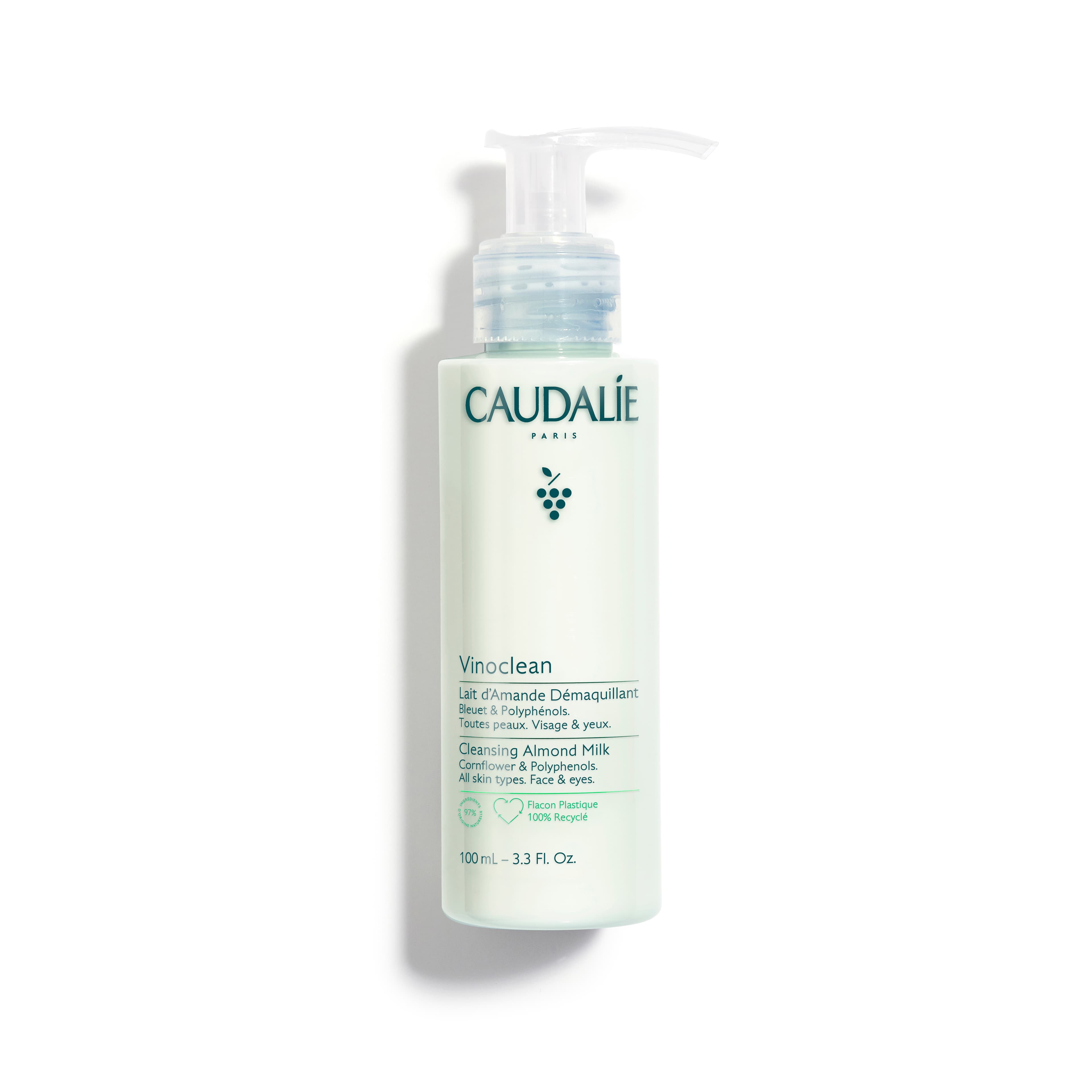 Caudalie Vinoclean Latte di Mandorla Struccante - Adatto anche per pelle sensibile - 100 ml