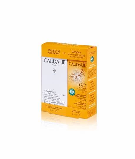 Caudalie Cofanetto Vinoperfect Siero Antimacchie da 30 ml + Crema Solare Viso Antirughe SPF50+ 25 ml