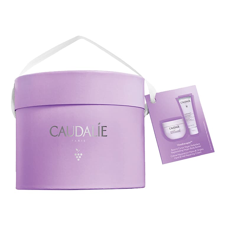 Caudalie Cofanetto di Natale Vinotherapist - Burro corpo relipidante 250 ml + Crema riparatrice mani e unghie 75 ml