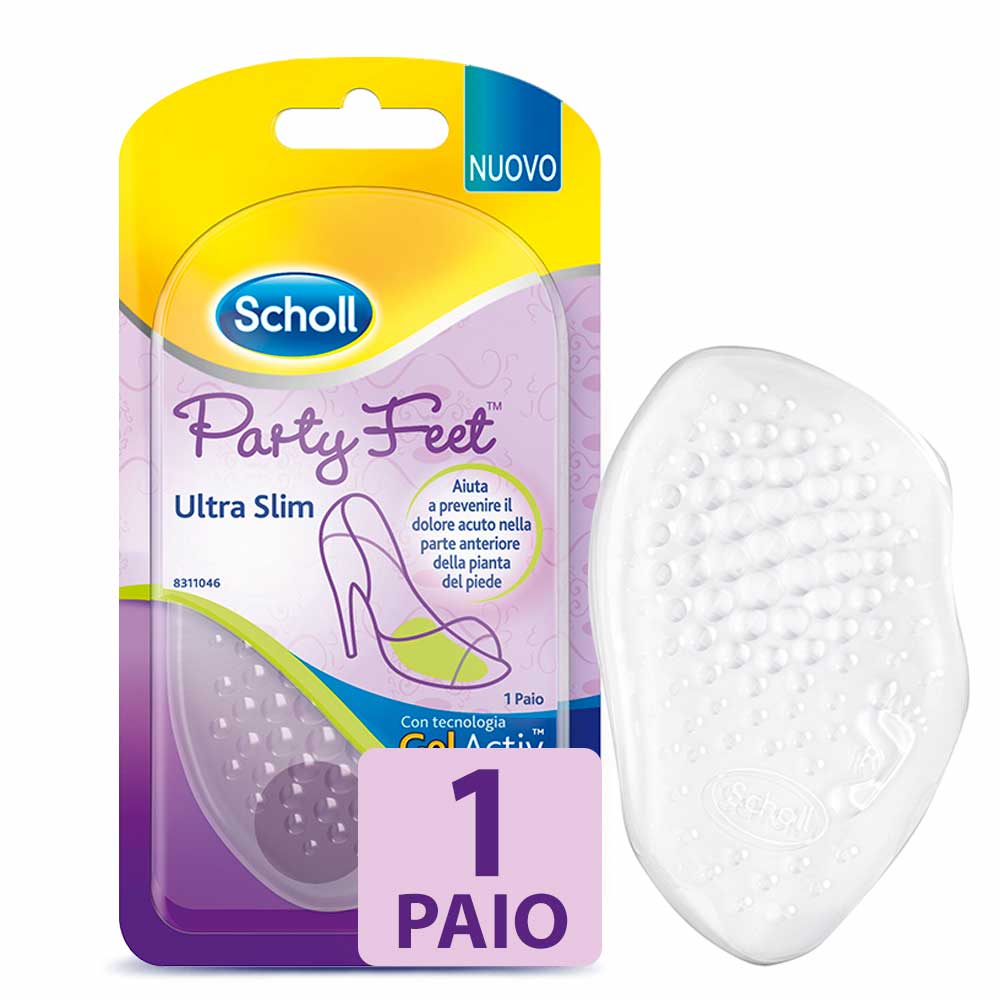 Scholl Party Feet Ultraslim Pianta Anteriore con Tecnologia Gel Activ, 1 paio