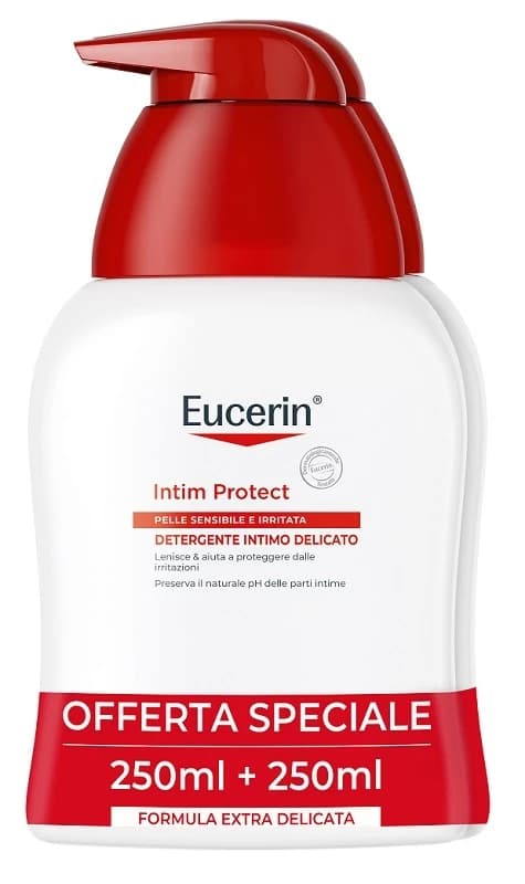 Eucerin Intim Protect - Detergente intimo delicato per lenire le irritazioni, 2 flaconi da 250 ml